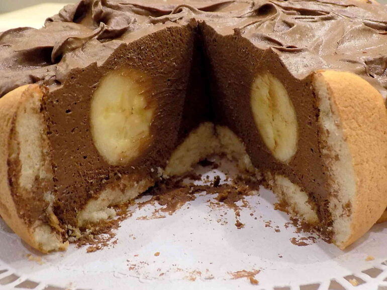 Ciasto czekoladowe z bananami 