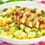 Kremowe Risotto z dynią i kurczakiem